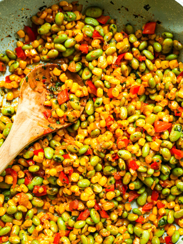 corn and edamame succotash