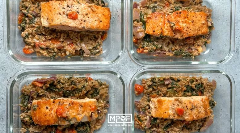 Creamed Spinach Salmon Farro