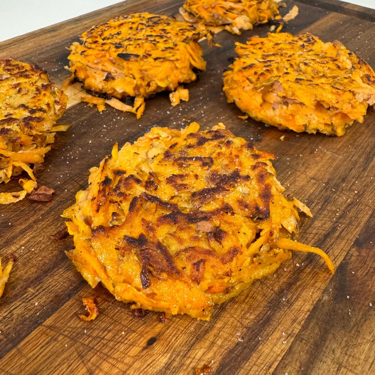 Crispy sweet potato hashbrowns
