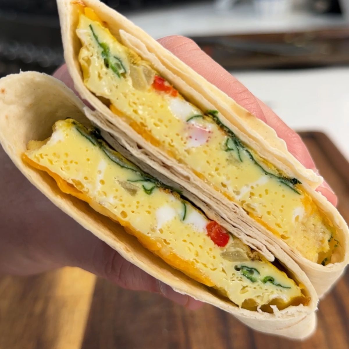 weekday meal prep - Sheet Pan Omelet Cut in Half